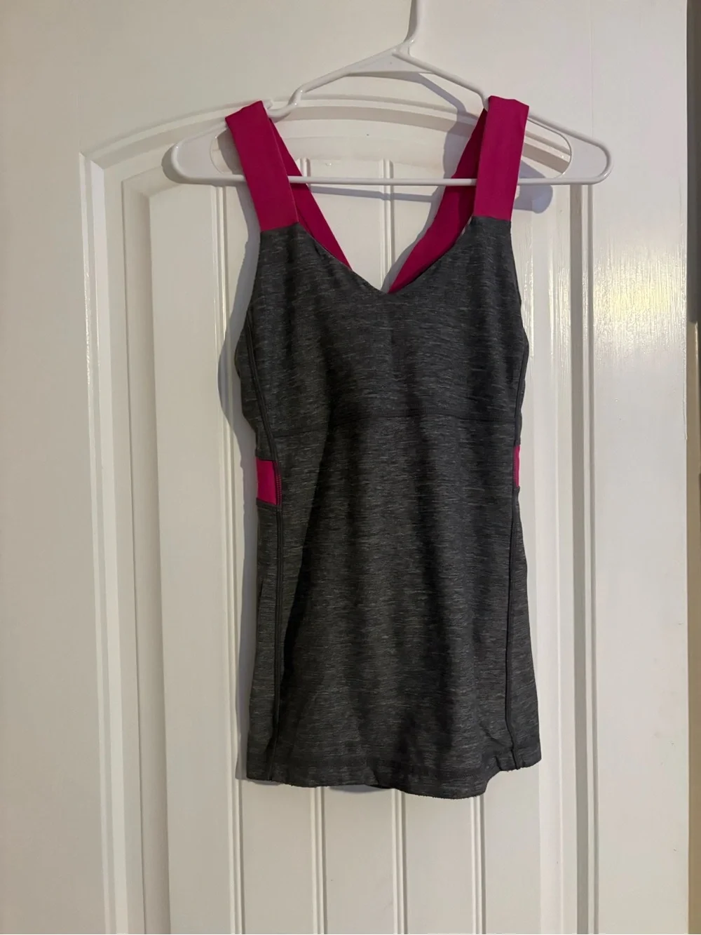 Lululemon Women's Gray & Pink Active Tank Top